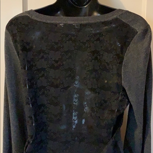 Forever 21 -Medium- Black &grey lace back sweater - Picture 3 of 4